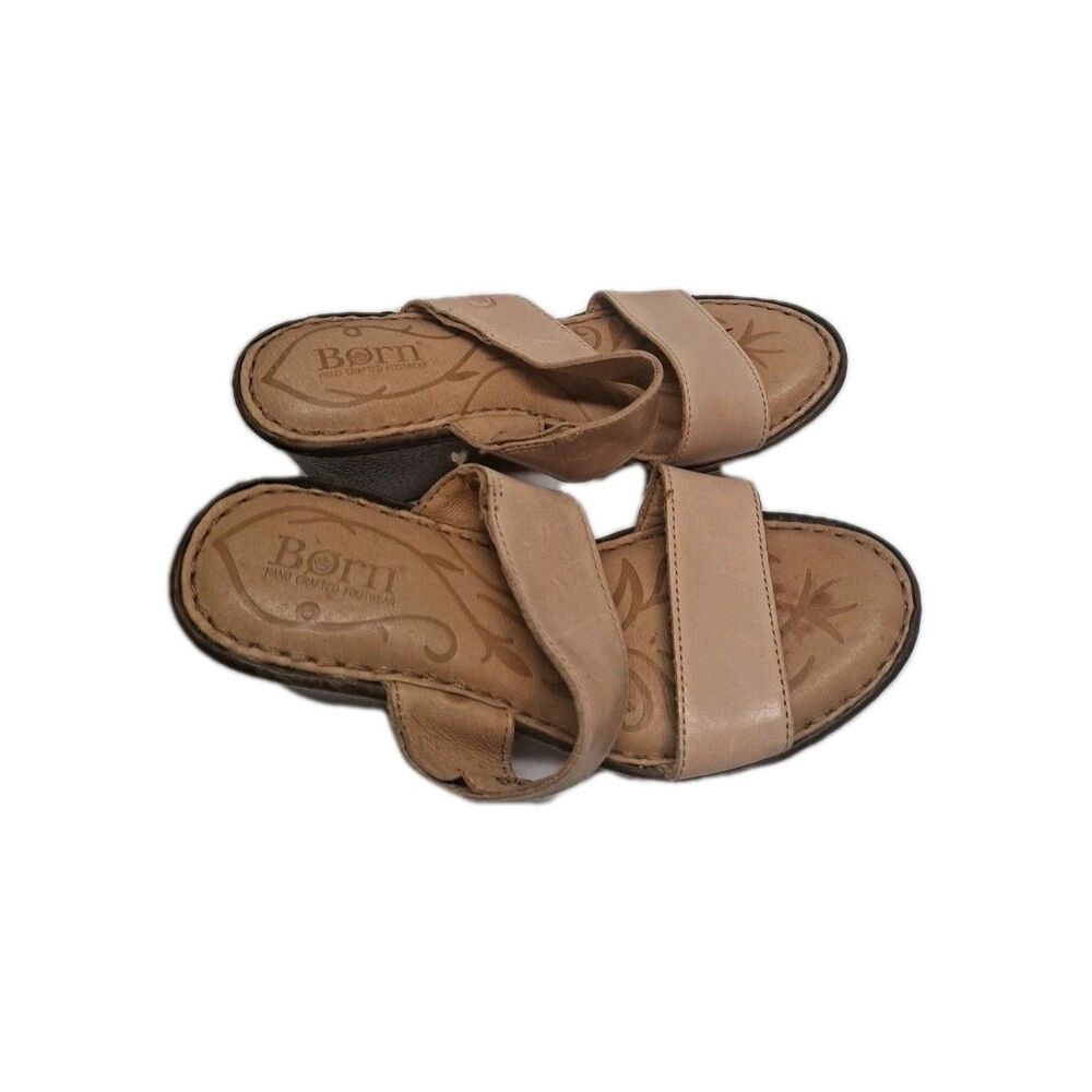 Born Womens Coney Leather Sandals Sz 4